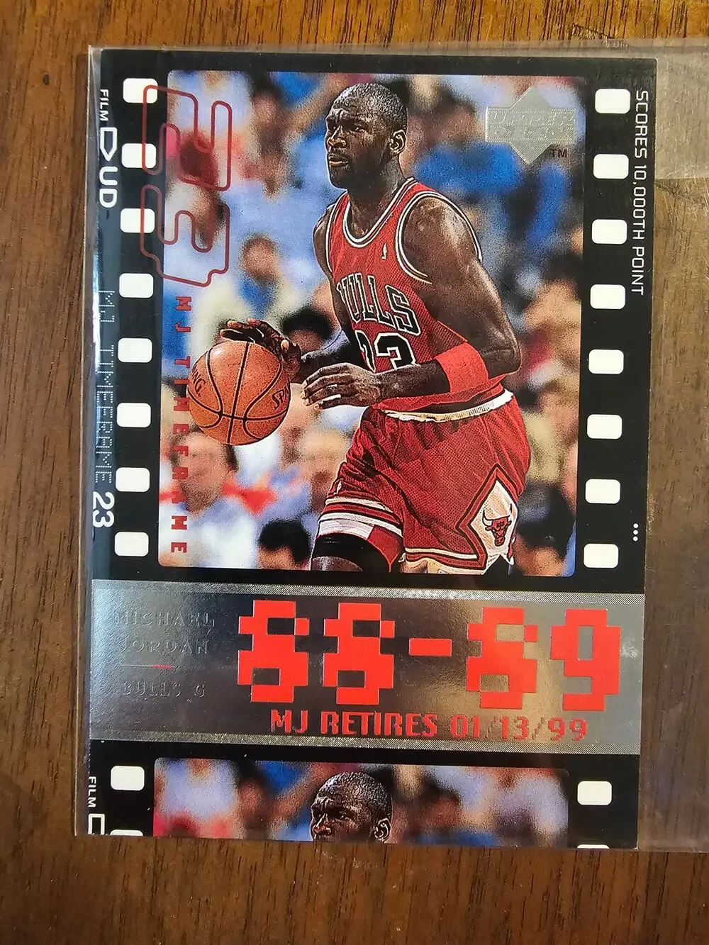 Michael Jordan 1999 Upper Deck #C5 - Scores 10,000th Point - MJ Retires - Jumbo
